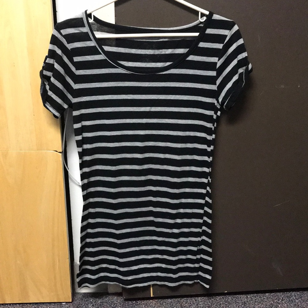 Grey and black stripe shirt